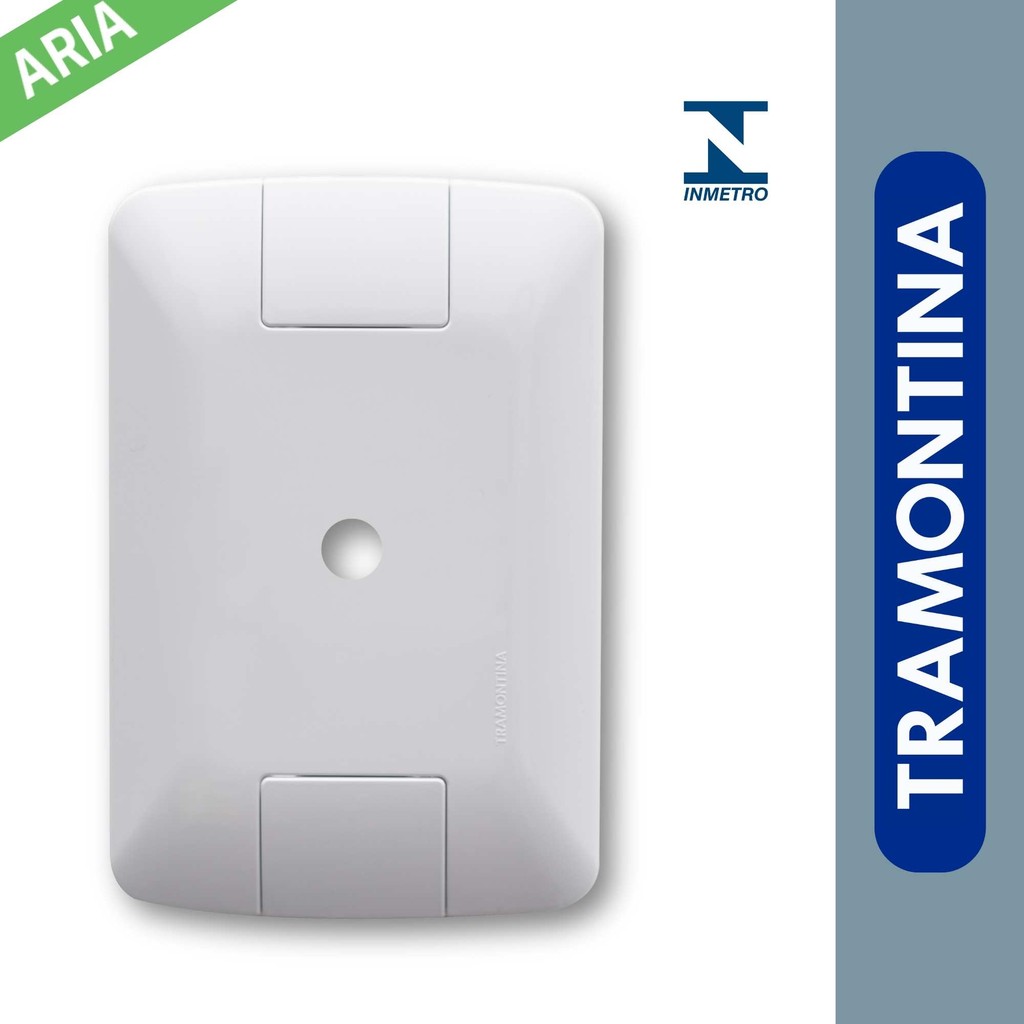 Placa Com Furo 9,5mm 4x2 Tramontina Aria Branca em Oferta na Shopee