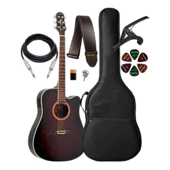 Violão El/ac Strinberg Euro London Le30c Capa Luxo E Kit