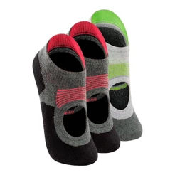 Kit com 3 Sapatilhas Antiderrapante Pilates Lupo 3286-002 Colorido