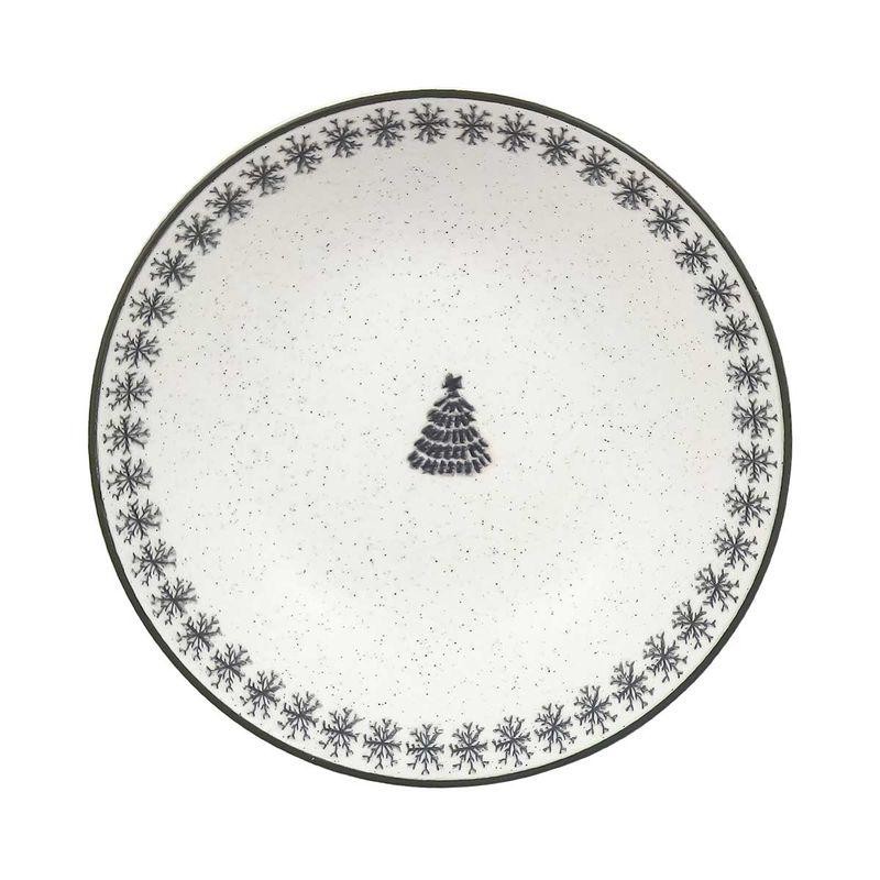 Jogo de 6 Pratos Fundos 20,5 cm Oxford Vilarejo de Natal em Oferta na Shopee