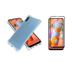 Capa Case Capinha Para Galaxy A11 + Película 3D Vidro Temperado