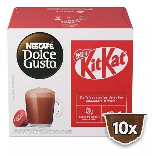 Cápsula Kit Kat Com 10 Unidades Dolce Gusto 170g em Oferta na Shopee