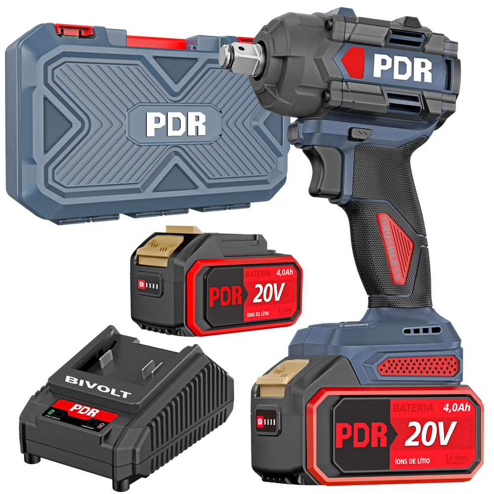 Imagem de Chave de Impacto Brushless Profissional 690Nm Oficina Mecanica 110v 220v com Maleta Pdr
