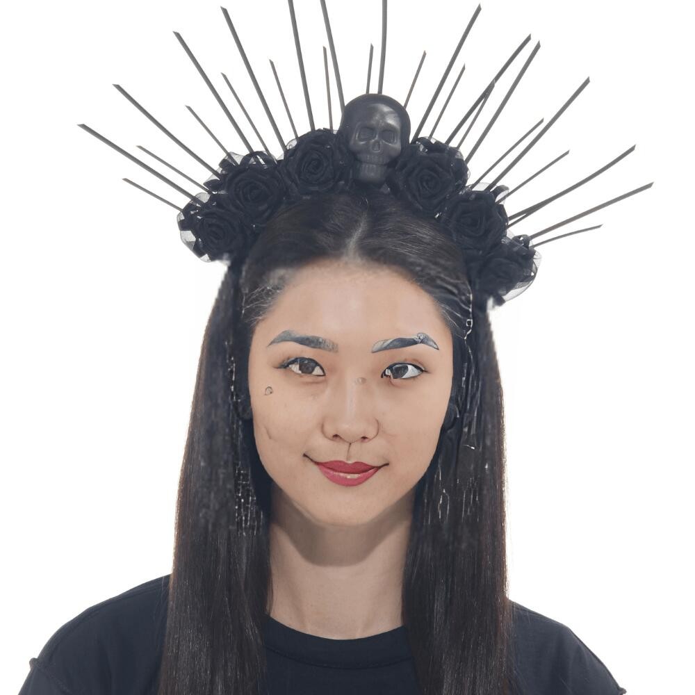 Tiara Caveira Com Flores Abrakadabra Fantasias
 em Oferta na Shopee