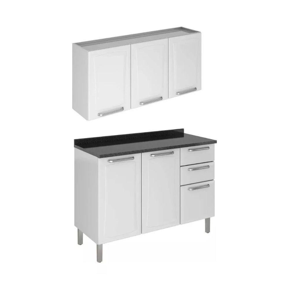 Cozinha Itatiaia Tarsila Compacta 2 Pecas Armário Aéreo e Balcão em Oferta na Shopee