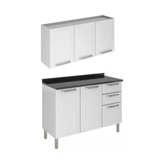 Cozinha Itatiaia Tarsila Compacta 2 Pecas Armário Aéreo e Balcão em Oferta na Shopee