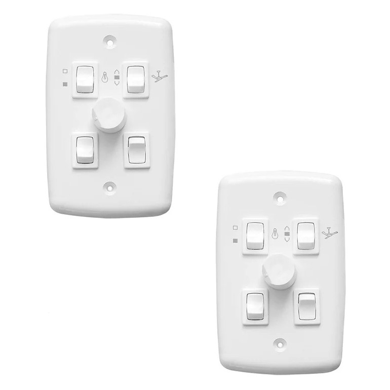 KIT 2 CHAVE ROTATIVA  BIV 3 LAMPADAS ESPELHO 302 RIMA