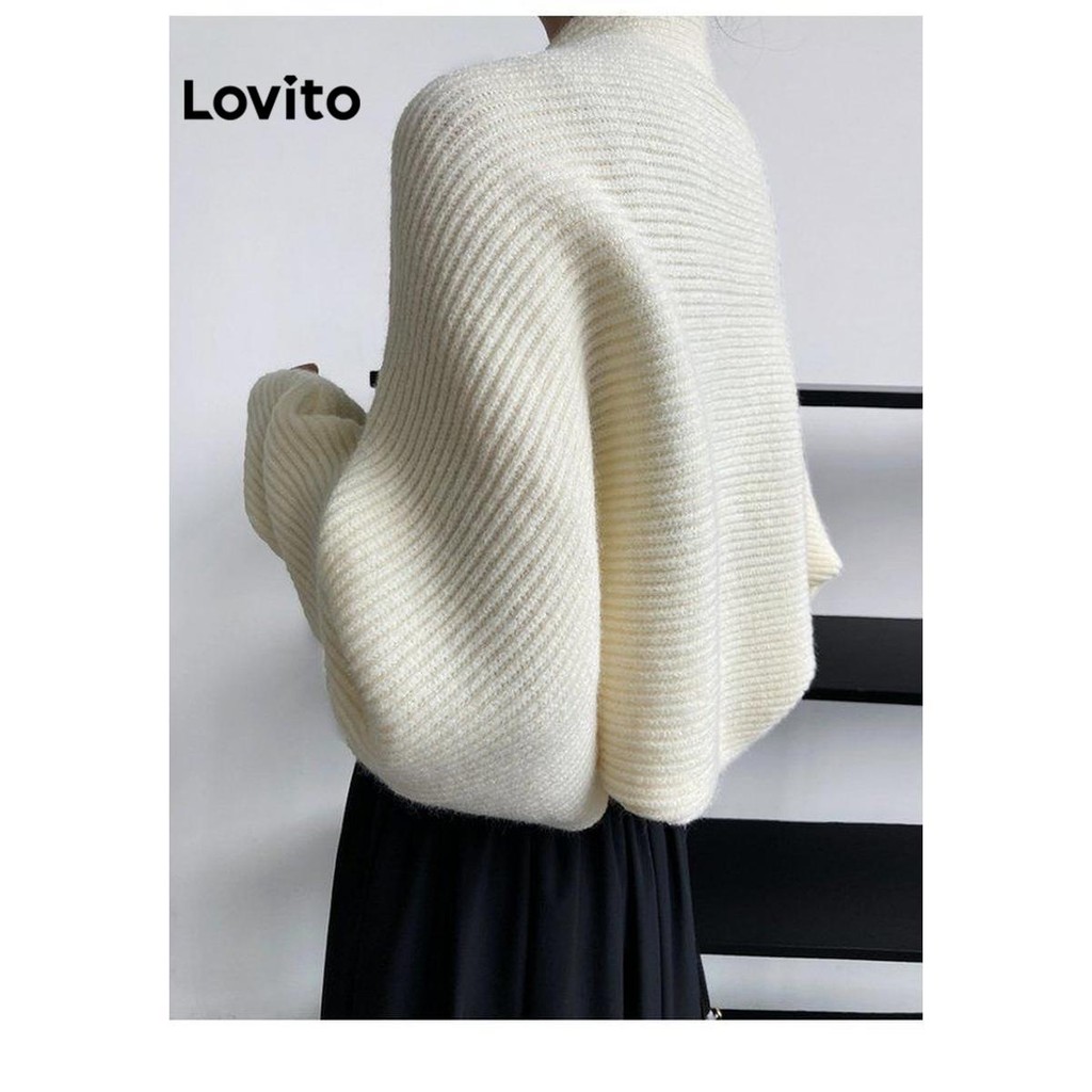 Detalhes do (Trendy) Lovito Cardigans Elegantes Cardigans Básicos Lisos Para Mulheres LNE37018 (Cáqui/Aprico/Preto)