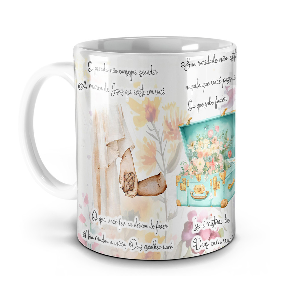 Caneca Branca Evangélica - "Você é um espelho que reflete a imagem do Senhor – Raridade"
