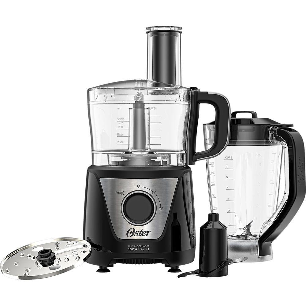 Multiprocessador De Alimentos Black 4 Em 1 Oster 220V