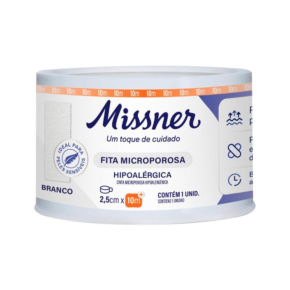 Fita Microporosa Missner 2,5Cm X 10M Branco - Health