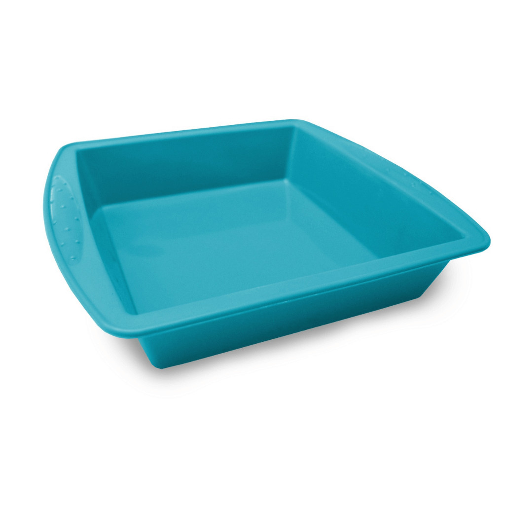 Travessa Forma de Silicone Antiaderente Quadrada 22x22cm Forno Freezer Microondas