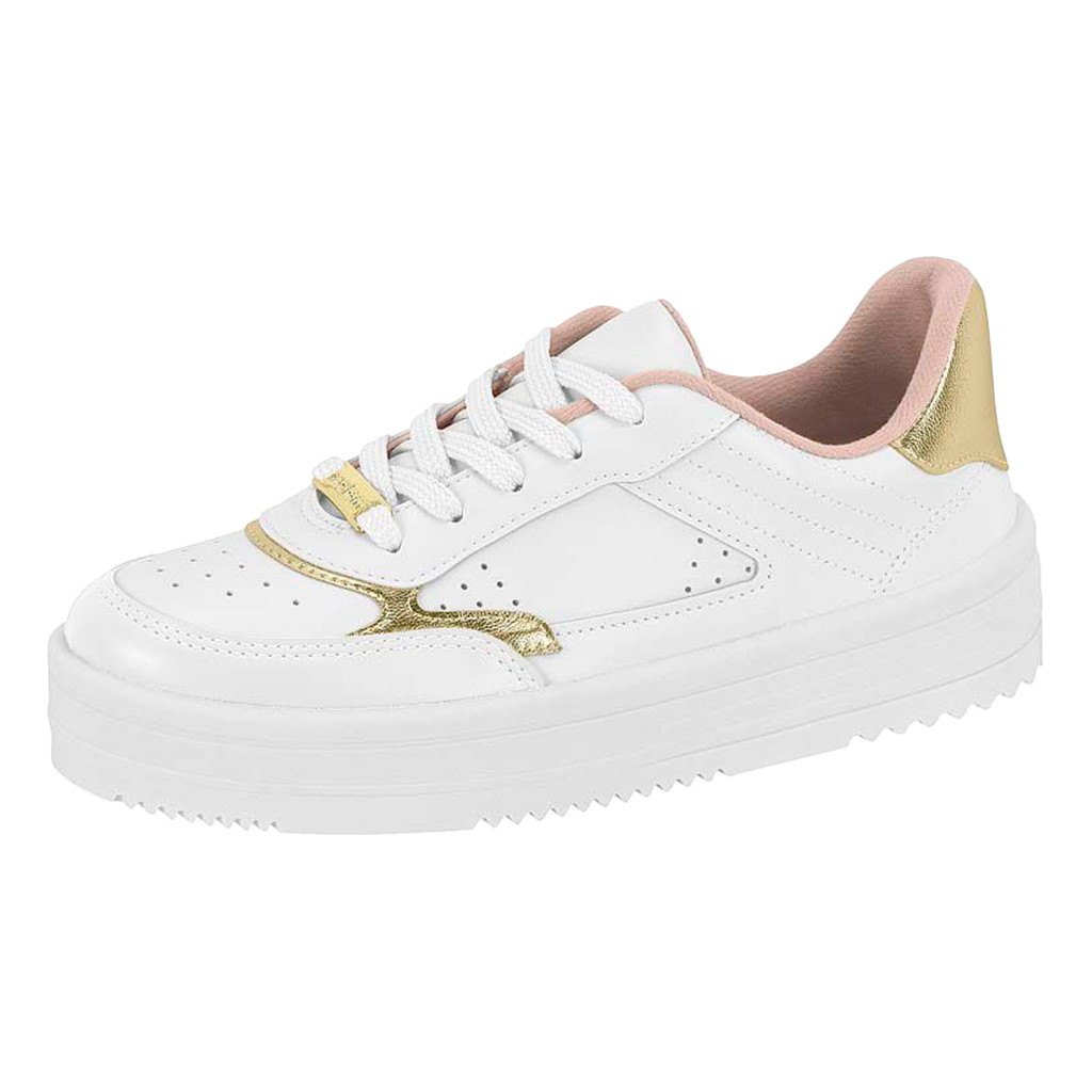 Tênis Moleca Feminino Solado Tratorado Casual Leve Moderno