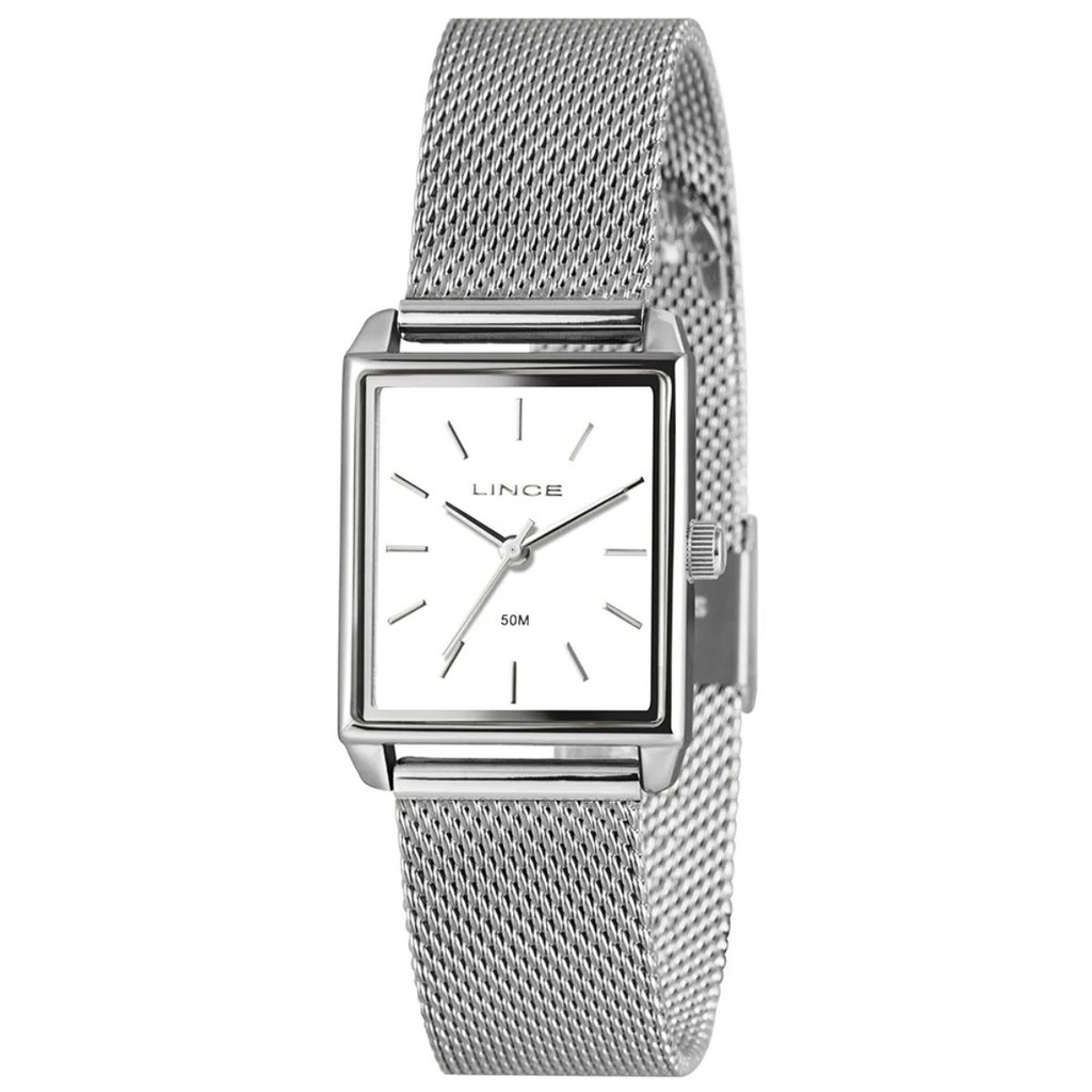RELÓGIO LINCE FEMININO PRATA RETANGULAR LQM4766L25 B1SX