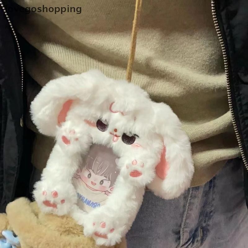 [lovego] Porta-Cartões De Desenho Animado Chaveiro Cute Idol Photocard Display Pingente Kpop Photo Card Sleeve Capa Prot