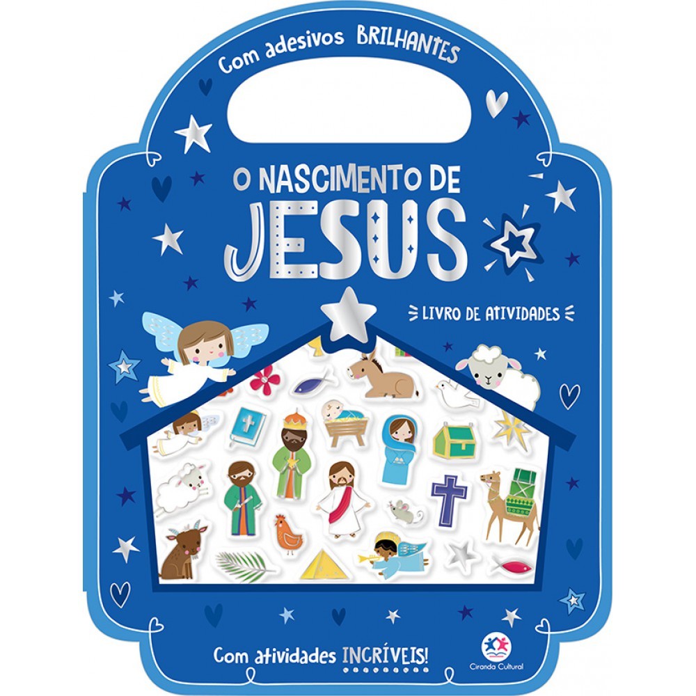 Livro Adesivos O Nascimento de Jesus - Com Adesivos Brilhantes e A em Oferta na Shopee