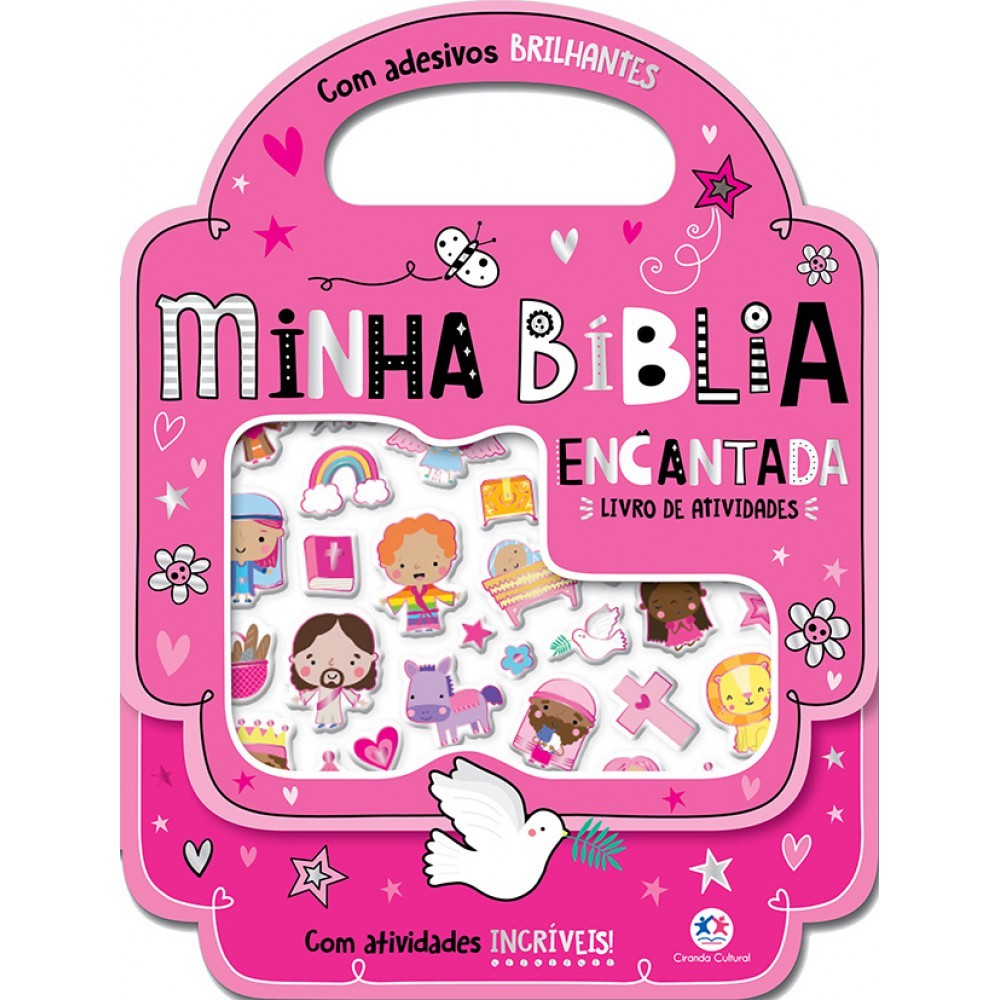 Livro Adesivos Minha Bíblia Encantada - Com Adesivos Brilhantes e