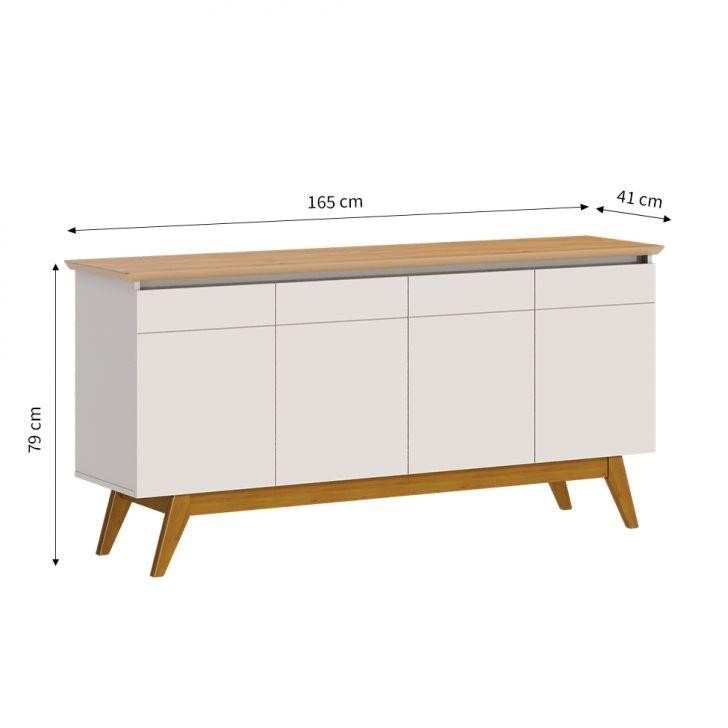 Buffet Nina 4 PT Off White e Nature — imagem 2 de 2