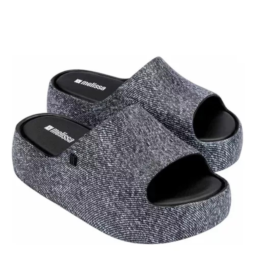 Melissa Free Platform Slide Denim Preto Jeans