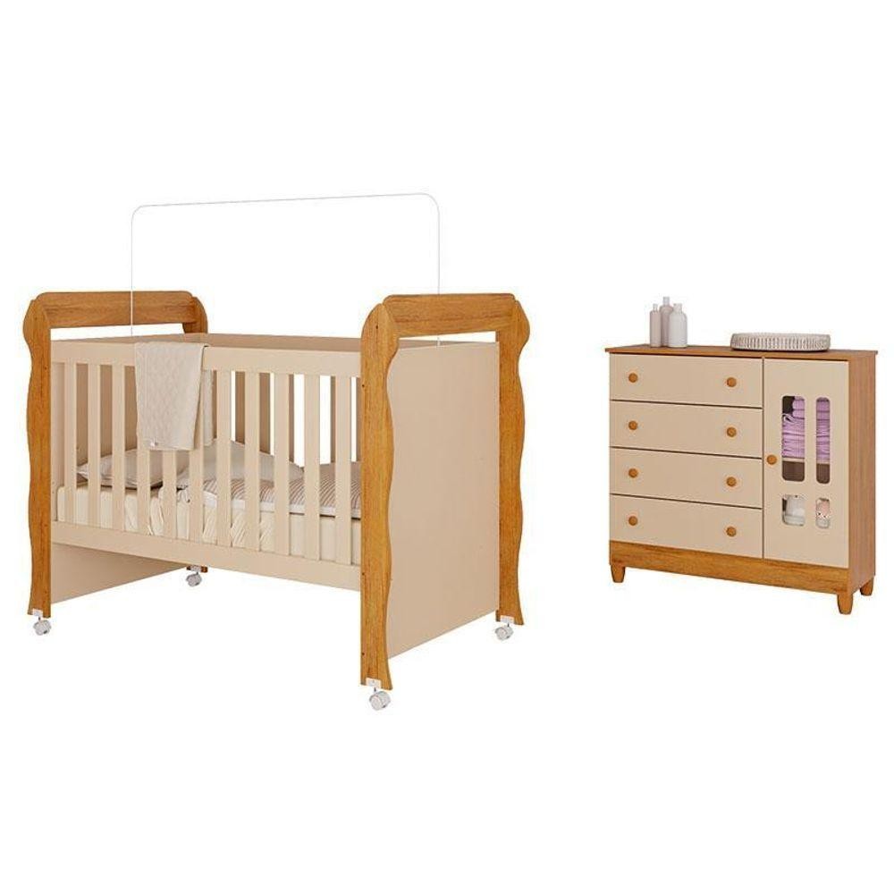 Berço Americano Mirelle E Cômoda Infantil Ariel Off White Bétula– Carolina Baby em Oferta na Shopee