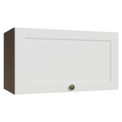 Armário Aéreo 60 cm 1 Porta Basculante Rustic/Branco Vik Madesa