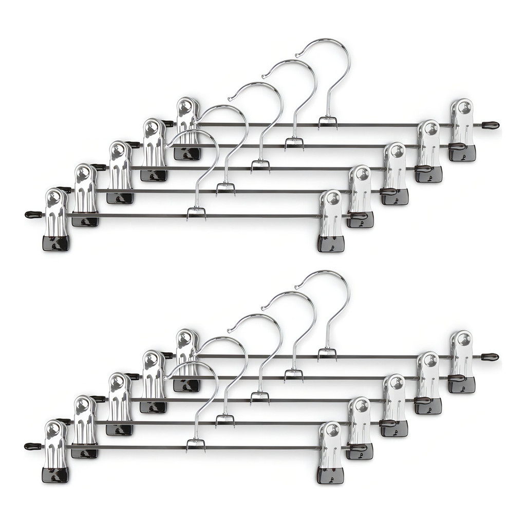 Cabides Presilha Metal Cromado Kit Com 10 Para Saia Calça Bermuda Vestido Atacado em Oferta na Shopee