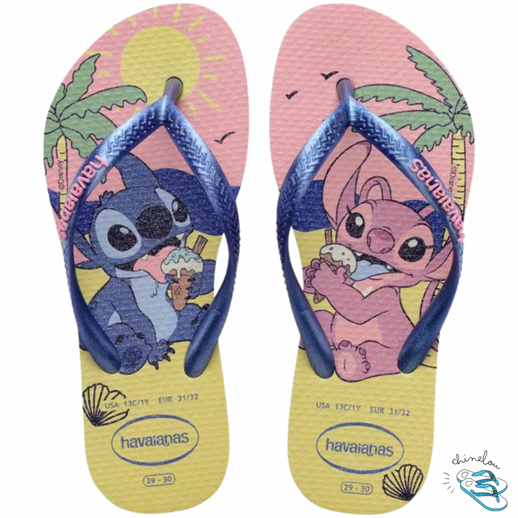 Chinelo Havaianas Kids Slim Disney Lilo Stitch Meninas Original
