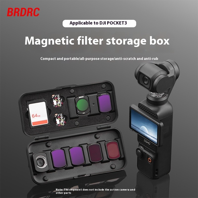 Adequado para DJI OSMO POCKET 3 caixa de armazenamento de filtro TF/SD cartão armazenamento grande angular Macro lente c