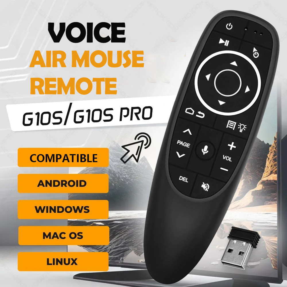 G10S/G10S PRO Air Mouse Controle Remoto De Voz 2.4G Sem Fio IR Aprendizagem Para H96 MAX X88 X96