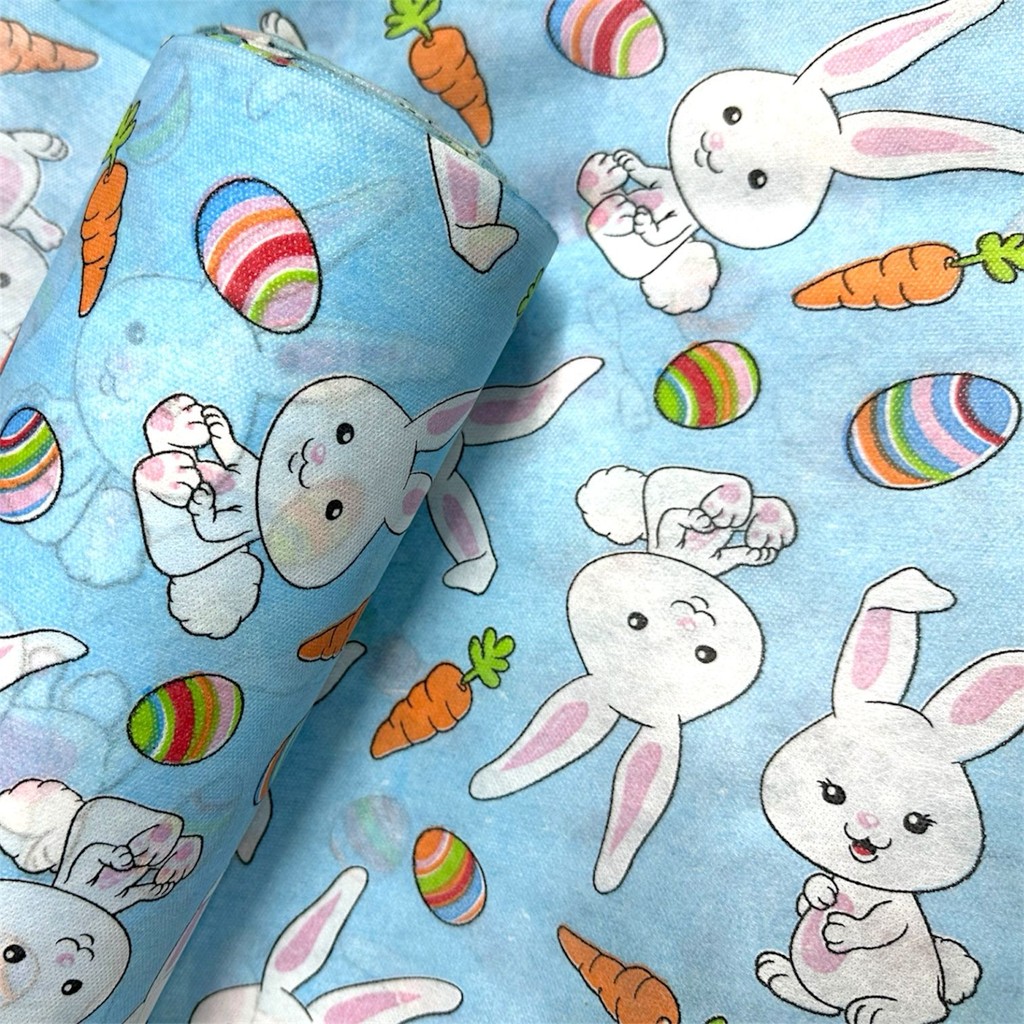 Tnt Estampado  Pascoa Coelho Azul Bebê 1m x 1,40m em Oferta na Shopee