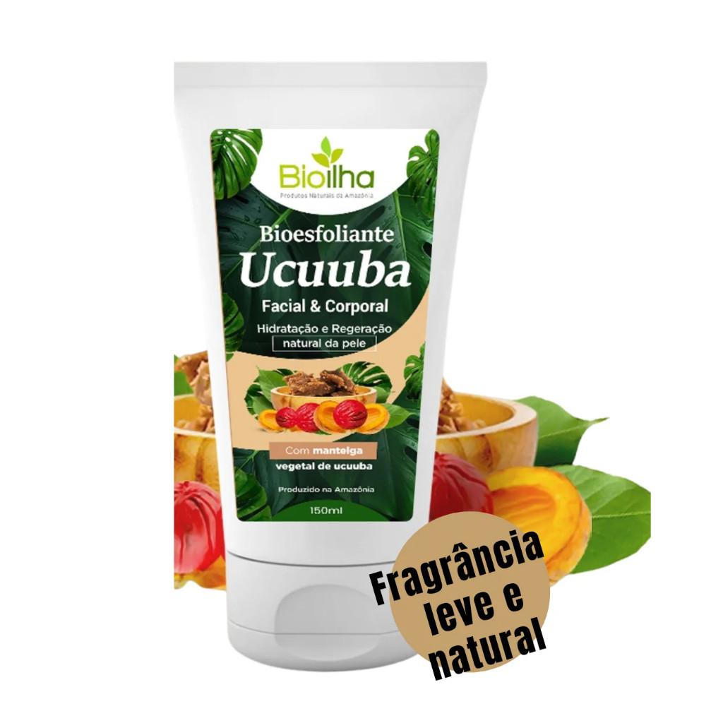 Bioilha Esfoliante de Ucuuba Facial e Corporal Regenera a Pele