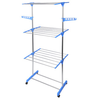 Varal De Roupa Aço Inox Dobrável Vertical Azul em Oferta na Shopee