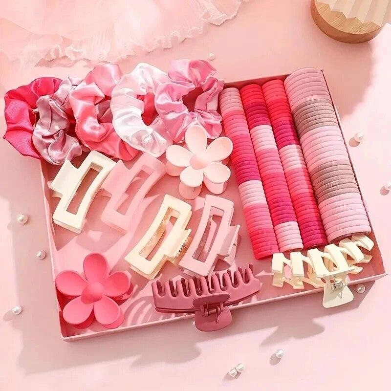 53Pçs Dopamina Moda Elástica Colorida Faixa Círculos De Cabelo Em Forma De Flor Acessório Aperto Para Mulheres Pres em Oferta na Shopee