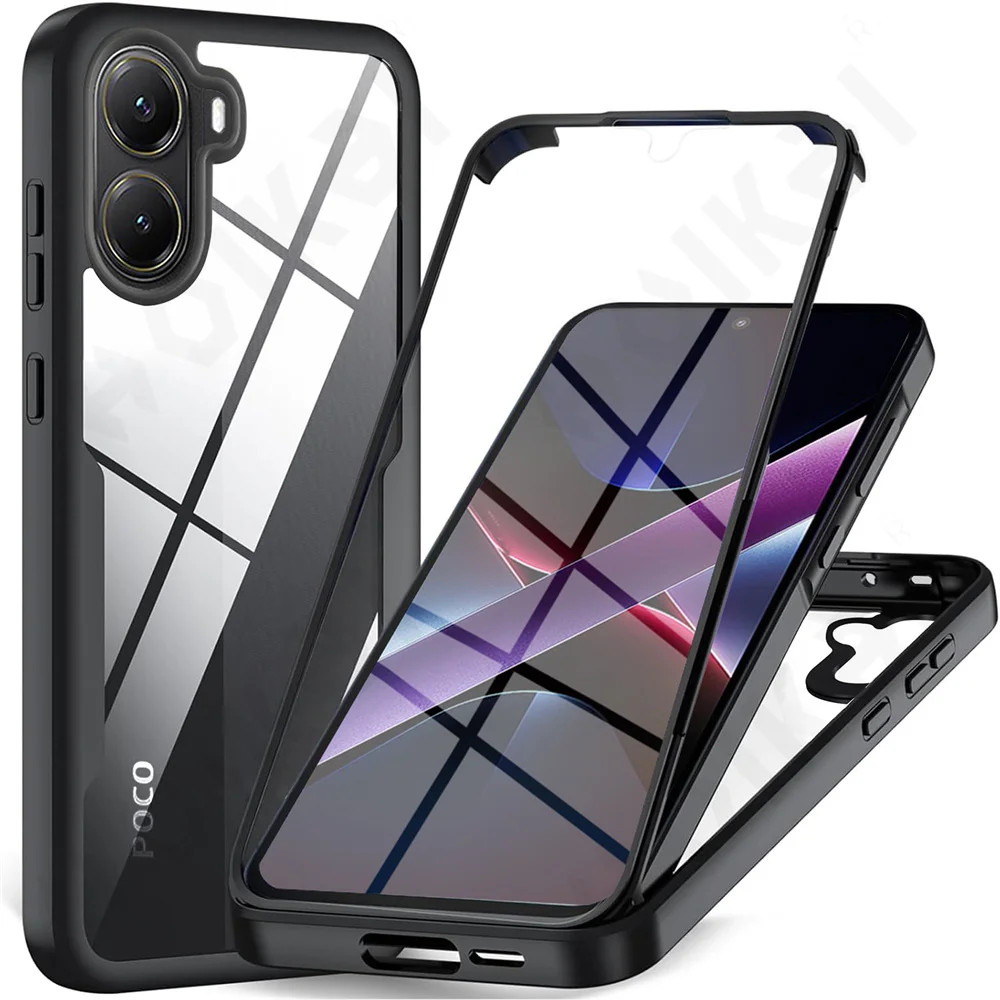 Capa Para Xiaomi Redmi Poco X7 Proo Note 14 14S 13 Pro Plus 5G 14C 13C 12C 360 Proteção De Tela De Silicone Completa À P em Oferta na Shopee