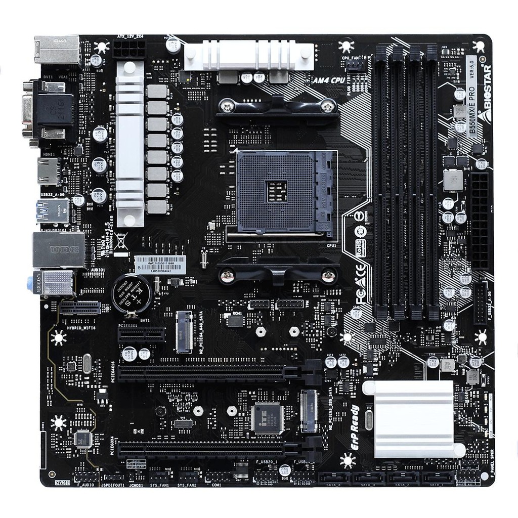 Placa Mãe Biostar B550MX/E PRO, Chipset B550, AMD AM4, mATX, DDR4 — imagem 2 de 2