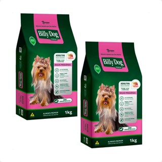 Kit 2 Ração Billy Dog Cães Adultos Raças Pequenas - 1Kg em Oferta na Shopee