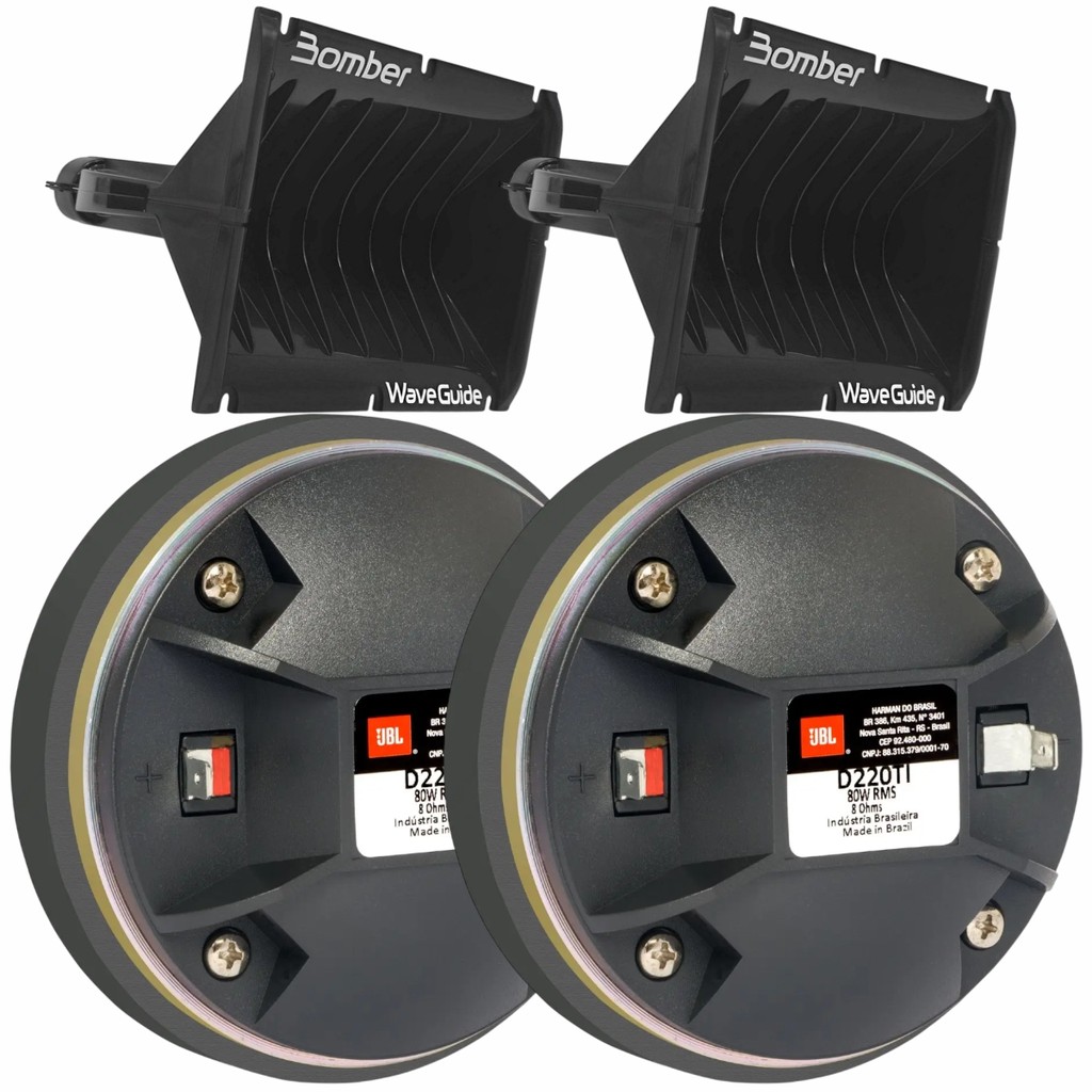 Kit 02 Driver JBL Selenium D220TI Titânio 80W + 02 Guia de Ondas Corneta Bomber