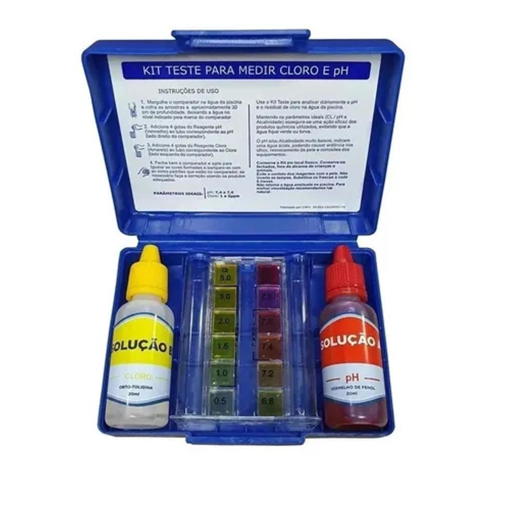 Kit Analise Medidor De Ph E Cloro Para Piscinas Teste Medidor De Ph E Cloro Para Água De Piscinas em Oferta na Shopee