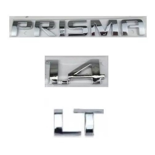Kit Emblemas Prisma + 1.4 + Lt . em Oferta na Shopee