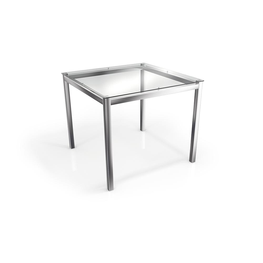 Mesa Reno Cromada Com Tampo de Vidro Incolor 90cm em Oferta na Shopee