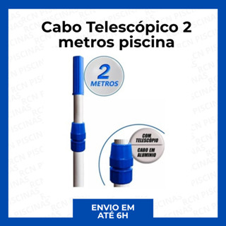 Cabo De Alumínio Para Limpeza Piscina 2 Metros Telescópico em Oferta na Shopee