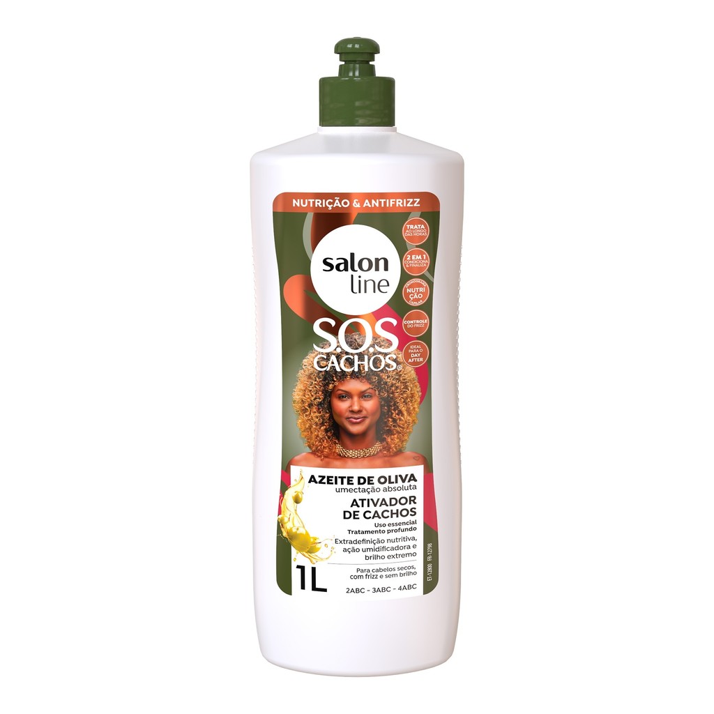 Ativador de Cachos SOS Cachos Azeite de Oliva Salon Line 1 Litro - Beauty