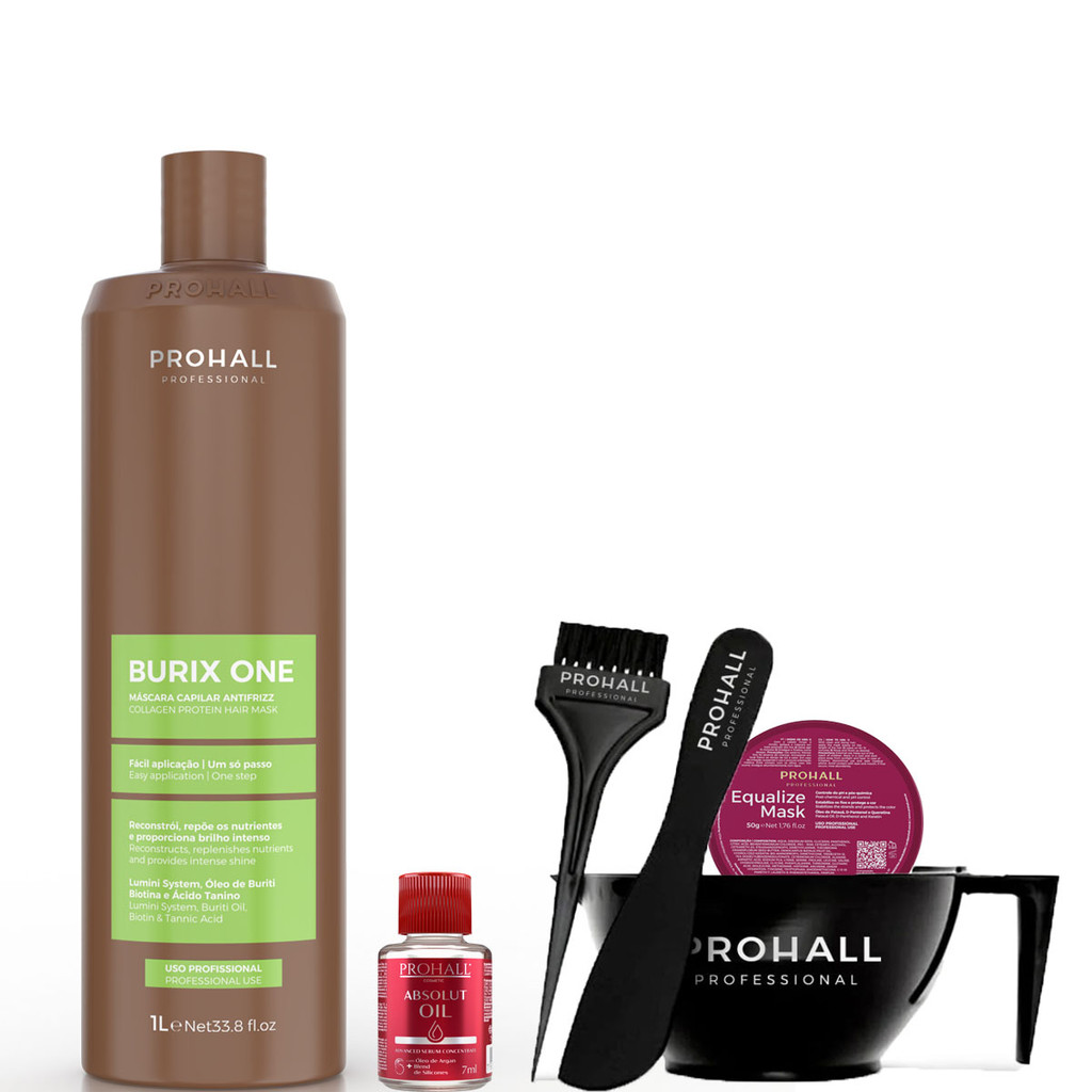 Prohall Burix One Vegana Liso Organica Original 1L + Amostra em Oferta na Shopee