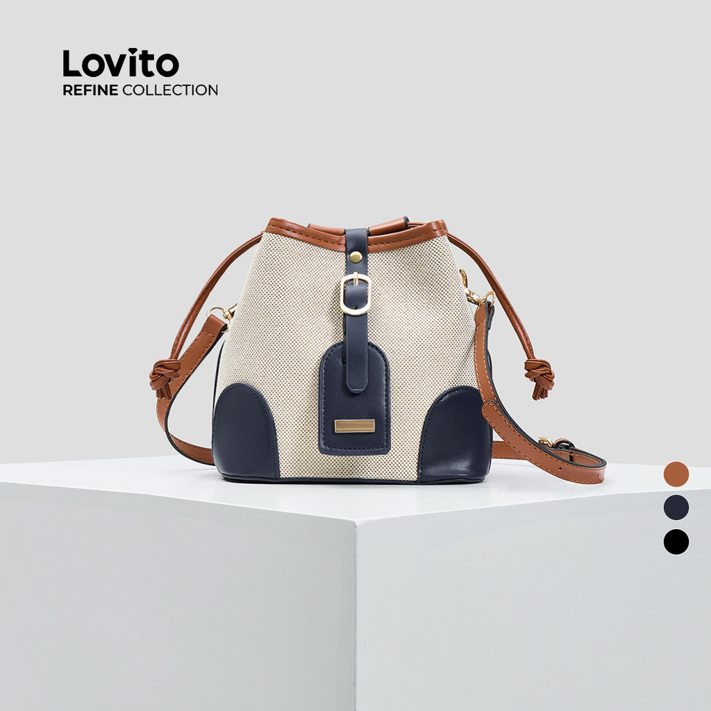 (Lovito Refine) Bolsa De Ombro Bolsa De Ombro Pequena Para Mulheres LFR13032 em Oferta na Shopee