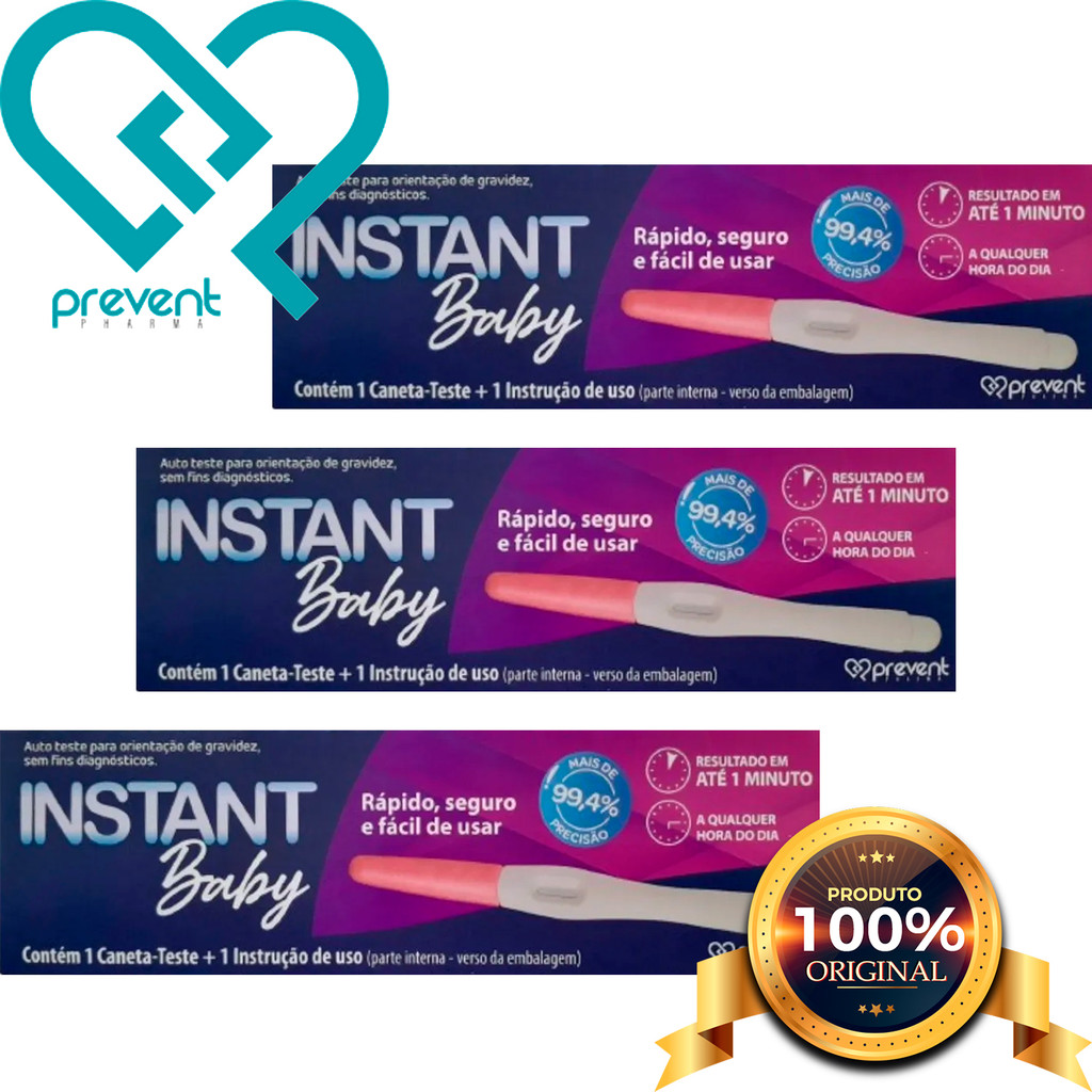 Teste De Gravidez Caneta Instant Baby 99 Por Cento Precisao Prevent Pharma