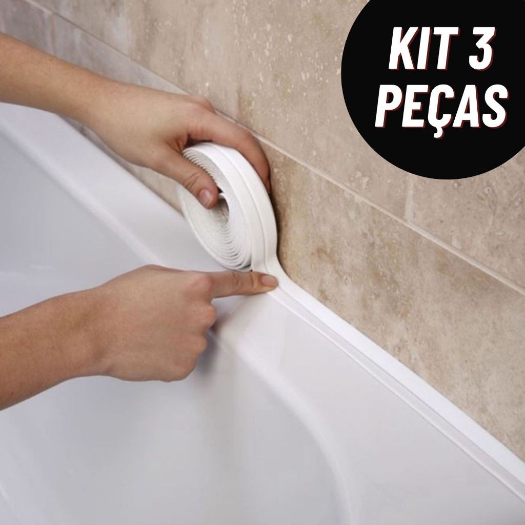 Fita Selante De Pvc À Prova D 'Água Para Cozinha Banheiro  Antimofo Selan Para Cozinha Fita De Vedação em Oferta na Shopee
