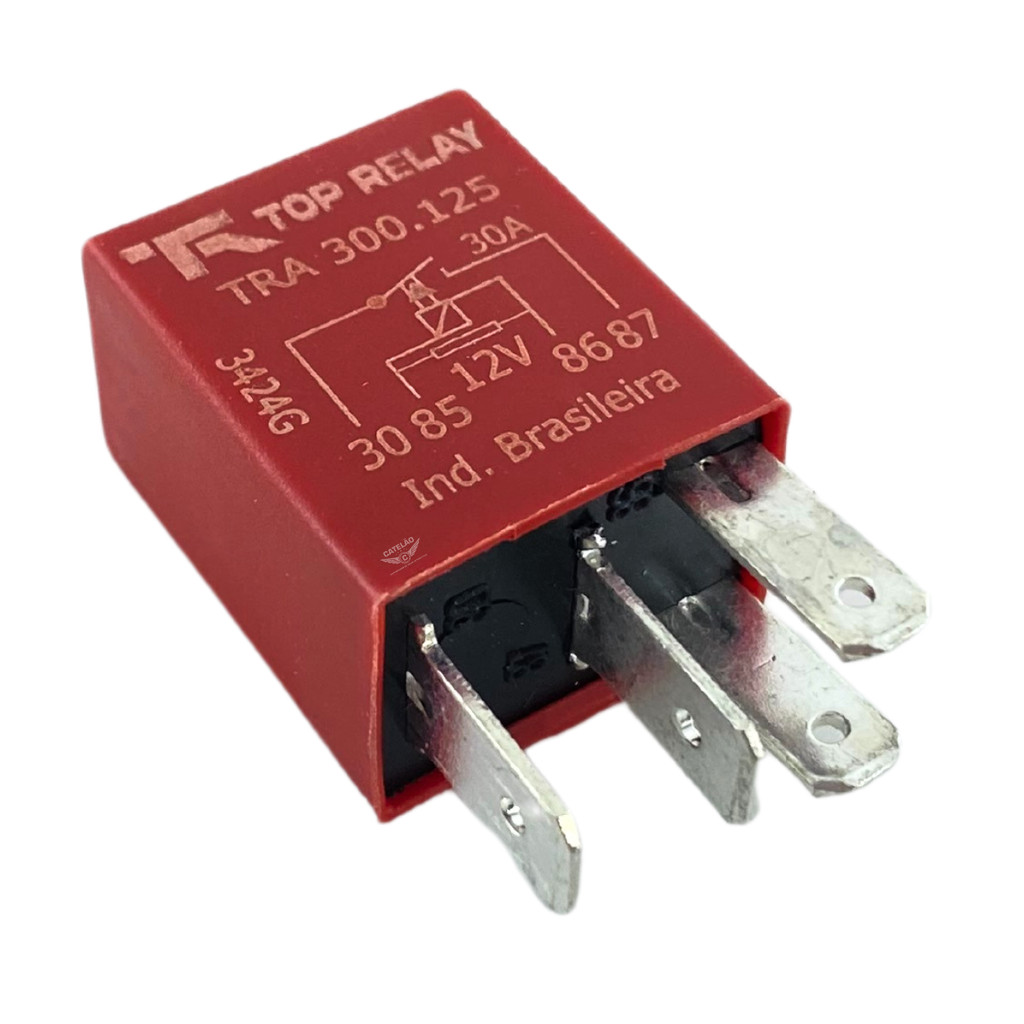 Rele Mini Auxiliar 12v 30a 4 Pinos Resistor Universal Carro 93224503 93226612
