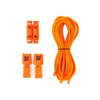 Cadarço Elástico para Tênis Hupi Laces 1 Par, Cor: Laranja Neon Liso | Sem Nó, Ajuste Fácil, Ideal para Corrida e Treino em Oferta na Shopee