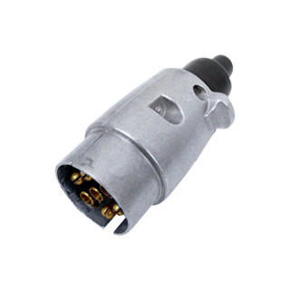 Tomada Engate Reboque 7 Pinos Polos Macho Alumínio Cromada Reforçada Carretinha Cavalo Mecânico em Oferta na Shopee