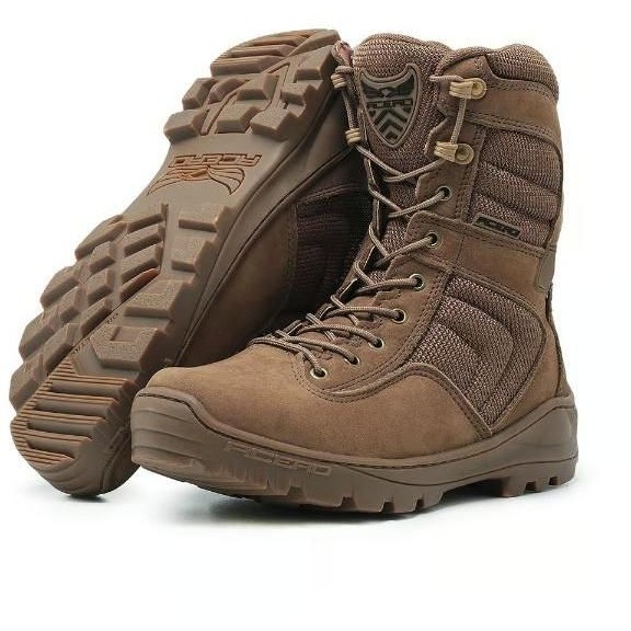 Bota Acero Extreme Coturno Tático Militar Trilha Motociclismo Proteção Couro Marrom